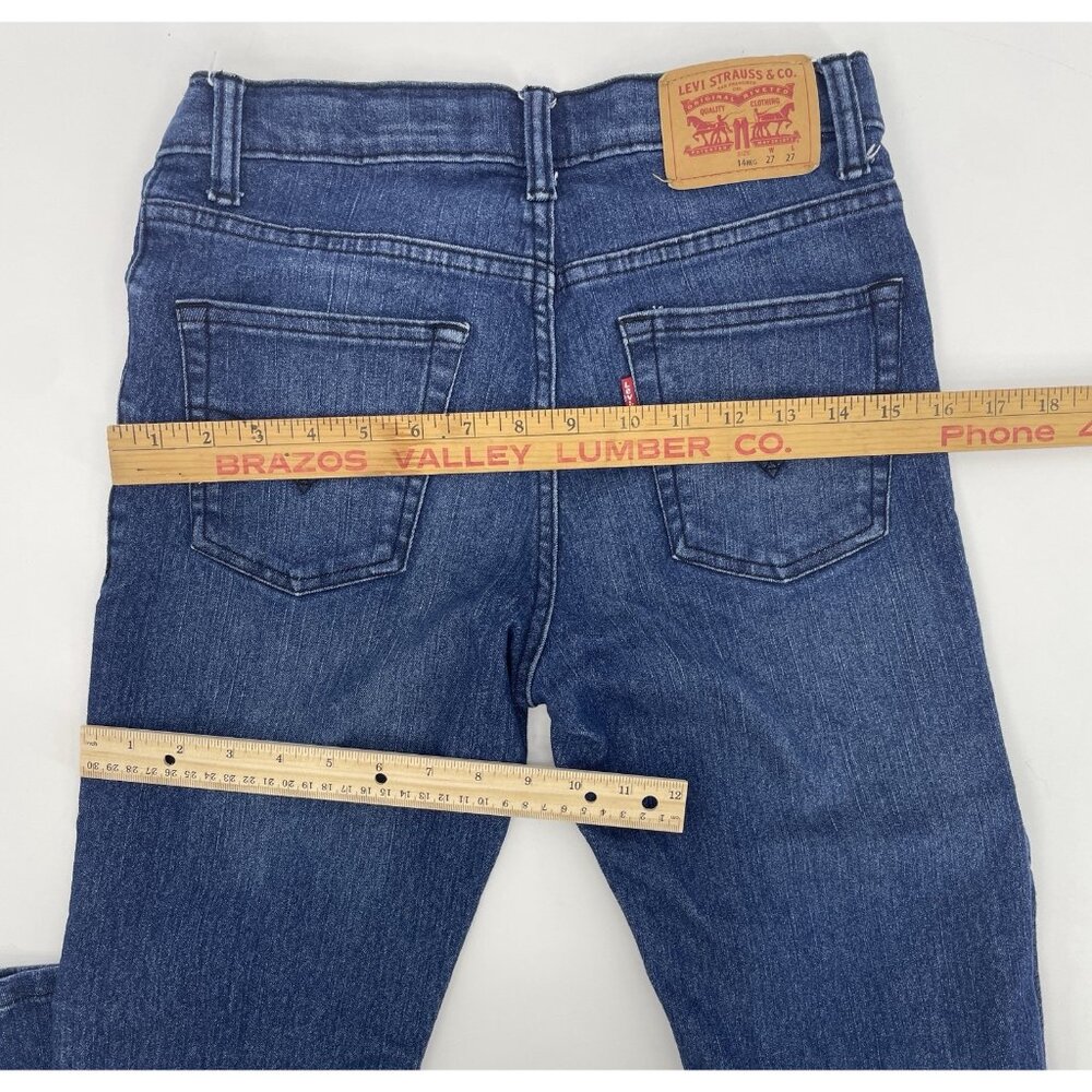 Boys Levi’s 511 Slim Jeans Size 14 Regular 27x27 Medium Wash - Picture 8 of 16